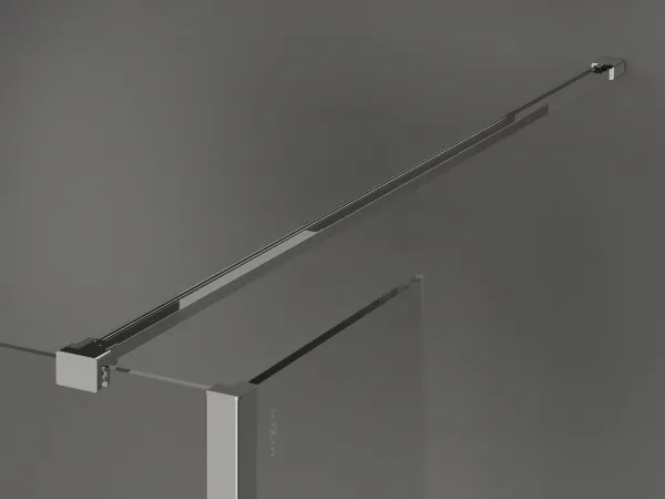 MEXEN/S - Kioto Sprchová zástena WALK-IN 90 x 70 x 40, transparent, chróm 800-090-070-221-01-00-040