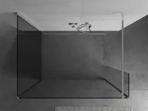 MEXEN/S - Kioto Sprchová zástena WALK-IN 110 x 80 x 30, transparent, chróm 800-110-080-221-01-00-030