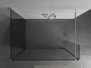 MEXEN/S - Kioto Sprchová zástena WALK-IN 100 x 80 x 40, transparent, chróm 800-100-080-221-01-00-040