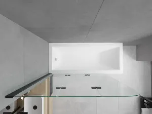 MEXEN/S - Cubik obdĺžniková vaňa 170 x 70 cm s panelom + vaňová zástena 120, transparent, čierna 550317070X9012037000