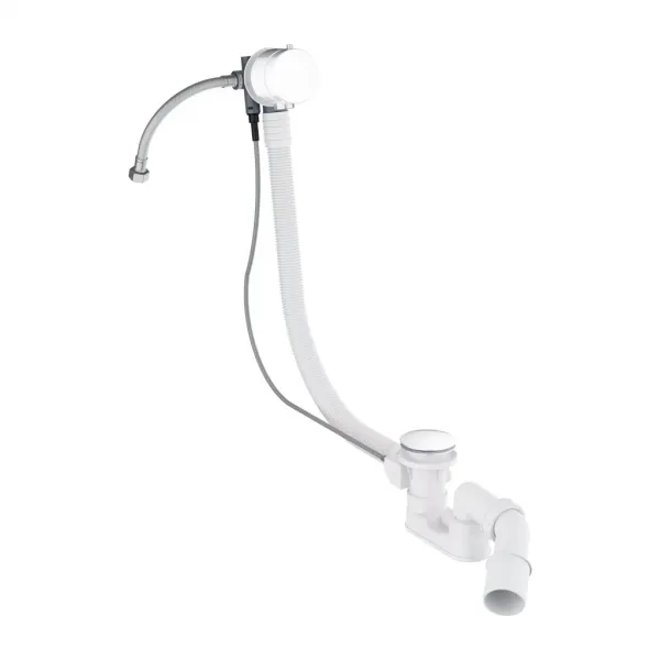 OMNIRES - CGS Sifón vaňový automat komplet s napúšťaním biela lesk /BP/ TK132-PLUS-3.35+64-SBP