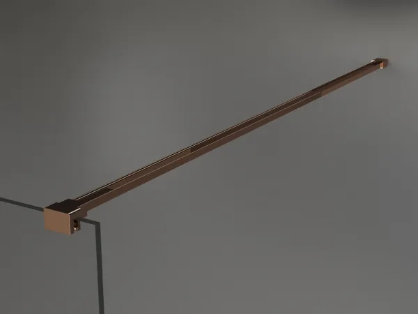 MEXEN/S - KIOTO samostatne stojaca sprchová zástena 110 x 200, grafit, růžové zlato 800-110-002-60-40
