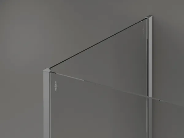 MEXEN/S - Kioto Sprchová zástena WALK-IN 90 x 70 x 40, čierny vzor, chróm 800-090-070-221-01-70-040