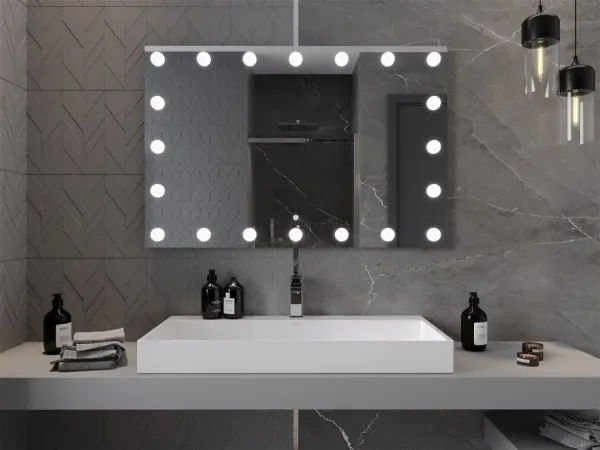 MEXEN - Dona zrkadlo s osvetlením 120 x 80, LED 600 9818-120-080-611-00