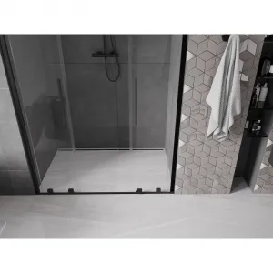 MEXEN/S - Velar Duo posuvné sprchové dvere 160, transparent, čierna 871-160-000-02-70