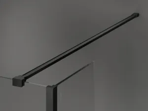 MEXEN/S - Kioto Sprchová zástena WALK-IN voľne stojaca 105 x 30 x 30, transparent, čierna 800-105-030-222-70-00-030