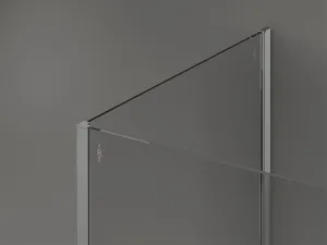 MEXEN/S - Kioto Sprchová zástena WALK-IN 105 x 100 x 40, transparent, chróm 800-105-100-221-01-00-040