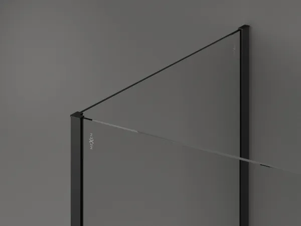 MEXEN/S - Kioto Sprchová zástena WALK-IN 90 x 70 x 40, transparent, čierna 800-090-070-221-70-00-040
