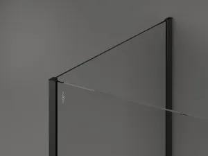 MEXEN/S - Kioto Sprchová zástena WALK-IN 90 x 70 x 40, transparent, čierna 800-090-070-221-70-00-040