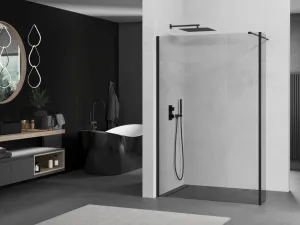 MEXEN/S - Kioto Sprchová zástena WALK-IN 105 x 30, transparent, čierna 800-105-212-70-00-030