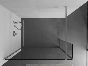 MEXEN/S - Kioto Sprchová zástena WALK-IN 105 x 40, transparent, chróm 800-105-212-01-00-040