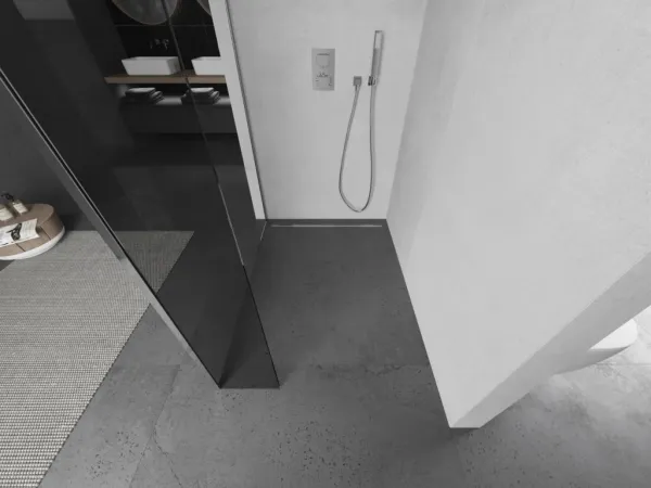 MEXEN/S - Kioto Sprchová zástena WALK-IN 100 x 40, transparent, chróm 800-100-212-01-00-040
