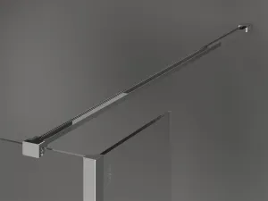 MEXEN/S - Kioto Sprchová zástena WALK-IN 110 x 40, čierny vzor, chróm 800-110-212-01-70-040