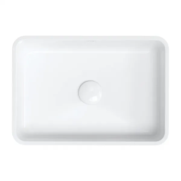 OMNIRES - PARMA M+ umývadlo na dosku, 50 x 35 cm biela / čierna lesk /BCP/ PARMAUNBCP
