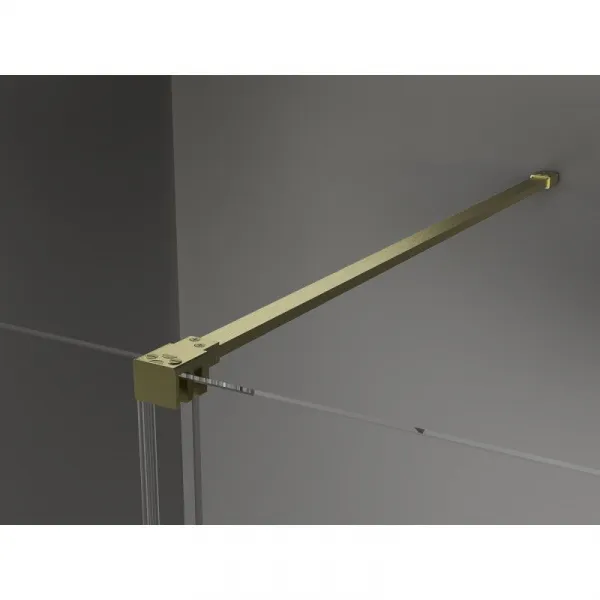 MEXEN/S - Velár sprchovací kút 130 x 85, transparent, zlatá kartáčovaná 871-130-085-01-55