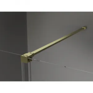 MEXEN/S - Velár sprchovací kút 130 x 85, transparent, zlatá kartáčovaná 871-130-085-01-55
