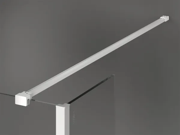 MEXEN/S - Kioto Sprchová zástena WALK-IN 100 x 100 x 30, transparent, biela 800-100-100-221-20-00-030