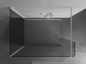 MEXEN/S - Kioto Sprchová zástena WALK-IN 100 x 100 x 30, transparent, biela 800-100-100-221-20-00-030