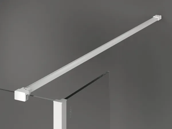 MEXEN/S - Kioto Sprchová zástena WALK-IN 100 x 90 x 40, transparent, biela 800-100-090-221-20-00-040