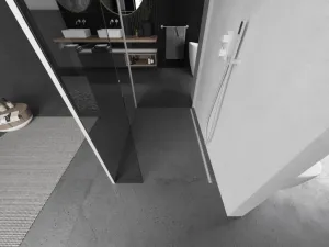 MEXEN/S - Kioto Sprchová zástena WALK-IN 115 x 100 x 30, transparent, biela 800-115-100-221-20-00-030