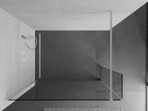 MEXEN/S - Kioto Sprchová zástena WALK-IN 100 x 40, transparent, biela 800-100-212-20-00-040