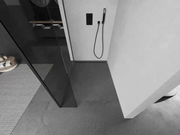 MEXEN/S - Kioto Sprchová zástena WALK-IN 120 x 30, transparent, čierna 800-120-212-70-00-030