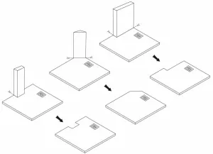 REA - Sprchová vanička Bazalt CARRARA WHITE 90x90 REA-K7002