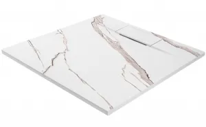 REA - Sprchová vanička Bazalt CARRARA WHITE 90x90 REA-K7002