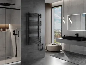 MEXEN/S - Apollo radiátor + vykurovacia tyč 1210 x 550 mm, 600 W, antracit W117-1210-550-2600-66
