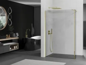 MEXEN/S - Kioto Sprchová zástena WALK-IN 95 x 40, transparent, zlatá 800-095-212-50-00-040