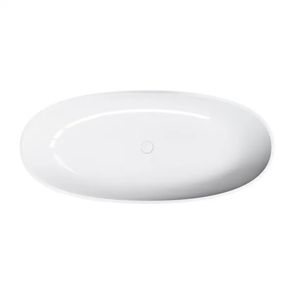 OMNIRES - SHELL M+ voľne stojaca vaňa,, 175 x 78 cm, biela lesk SHELL175WWBP