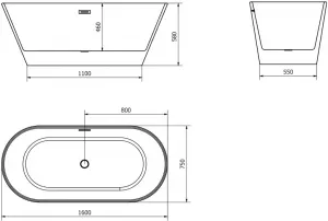 MEXEN Flavia 160 x 75 cm 54031608075-70