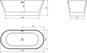 MEXEN Flavia 170 x 75 cm 54031708000-01