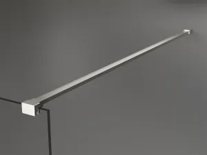 MEXEN/S - Kioto Sprchová zástena Walk-in 80 x 200, biely vzor 8 mm, nikel kartáčovaná 800-080-101-97-85
