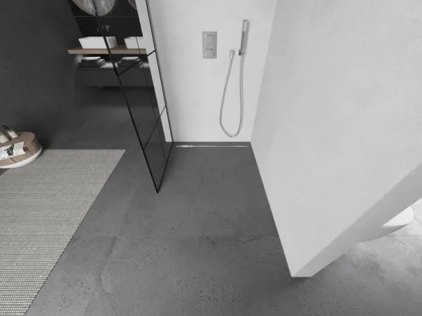 MEXEN/S - Kioto L Sprchová zástena WALK-IN 70 x 200, čierny vzor, chróm 800-070-103-01-77