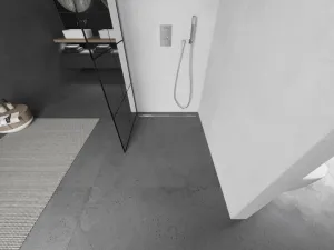 MEXEN/S - Kioto L Sprchová zástena WALK-IN 70 x 200, čierny vzor, chróm 800-070-103-01-77