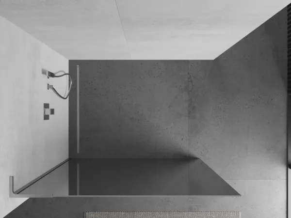 MEXEN/S - Kioto L Sprchová zástena WALK-IN 100 x 200, zrkadlové, chróm 800-100-103-01-50