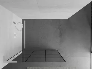 MEXEN/S - Kioto L Sprchová zástena WALK-IN 110 x 200, čierny vzor, biela 800-110-103-20-77