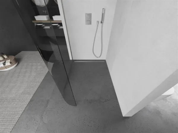 MEXEN/S - Kioto Sprchová zástena WALK-IN 120 x 200, transparent 8 mm, nikel kartáčovaný 800-120-101-97-06