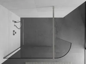 MEXEN/S - Kioto Sprchová zástena WALK-IN 120 x 200, transparent 8 mm, nikel kartáčovaný 800-120-101-97-06