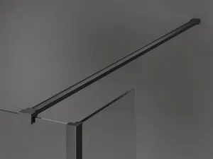 MEXEN/S - Kioto Sprchová zástena WALK-IN voľne stojaca 90 x 30 x 30, čierny vzor, grafit kartáčovaná 800-090-030-222-66-70-030
