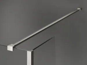 MEXEN/S - Kioto Sprchová zástena WALK-IN voľne stojaca 110 x 30 x 30, čierny vzor, nikel kartáčovaná 800-110-030-222-97-70-030