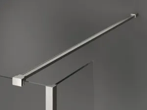 MEXEN/S - Kioto Sprchová zástena WALK-IN 100 x 80 x 30, čierny vzor, nikel kefovaná 800-100-080-221-97-70-030