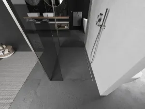 MEXEN/S - Kioto Sprchová zástena WALK-IN 125 x 110 x 30, transparent, nikel kefovaná 800-125-110-221-97-00-030