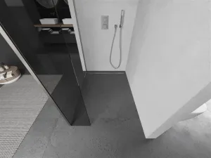 MEXEN/S - Kioto Sprchová zástena WALK-IN 125 x 30, transparent, nikel kefovaná 800-125-212-97-00-030