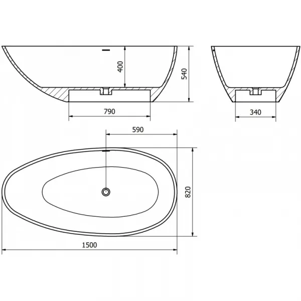 MEXEN - Milano 150 x 82 cm 57301508500