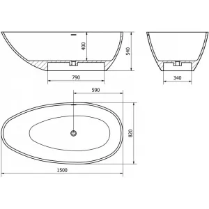 MEXEN - Milano 150 x 82 cm 57301508500