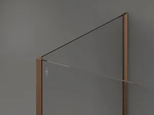 MEXEN/S - Kyoto Sprchová zástena WALK-IN 105 x 90, transparent, ružové zlato 800-105-212-60-00-090