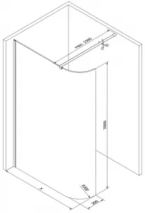 MEXEN/S - Kioto Sprchová zástena WALK-IN zaoblená 120 x 200, transparent 8 mm, růžové zlato 800-120-101-60-06