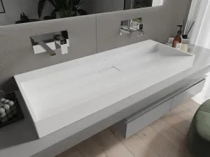 MEXEN - Ava umývadlo na dosku liaty mramor B/O 120 x 46, biela 23011200